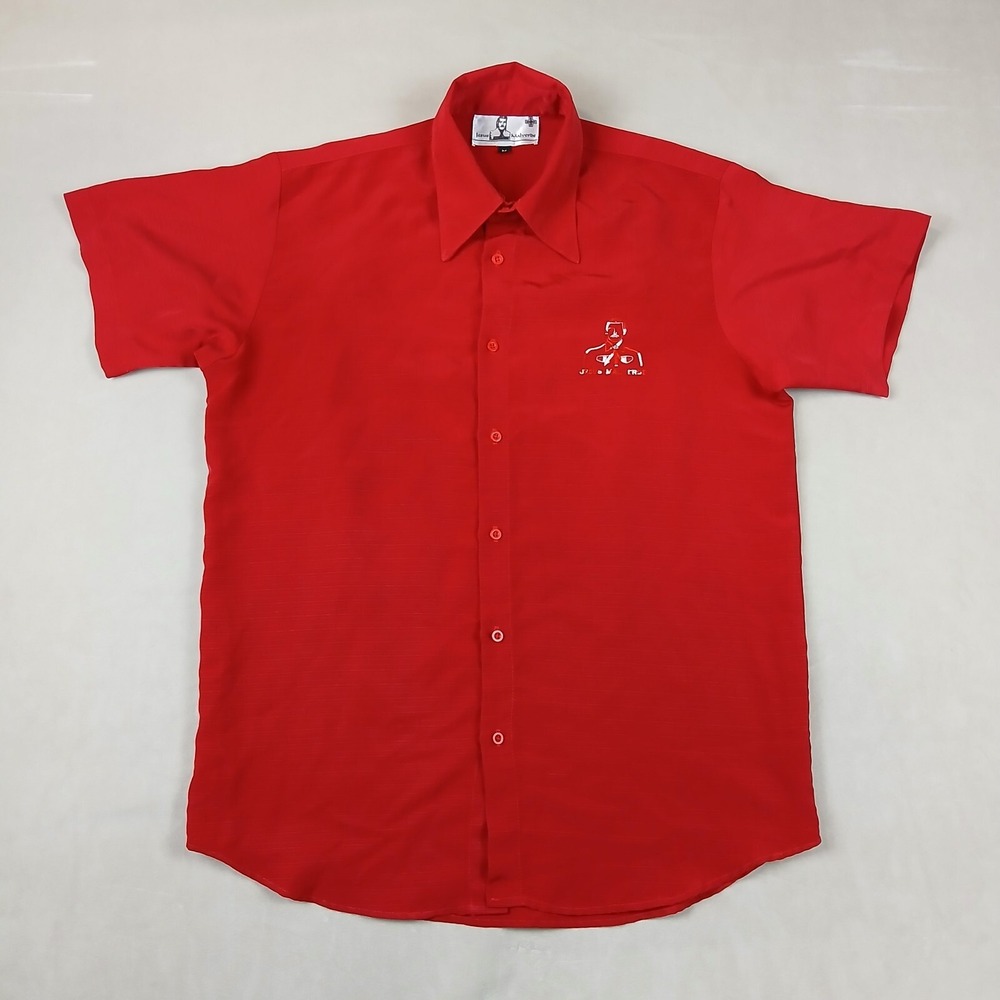 Jesus Malverde Medium Mens Shirt Button Up Short Sleeve Embroidered Narco Buchon